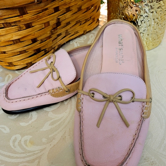 What's What PINK Aerosoles Slip-On Mules Women's 8 - Picture 3 of 8